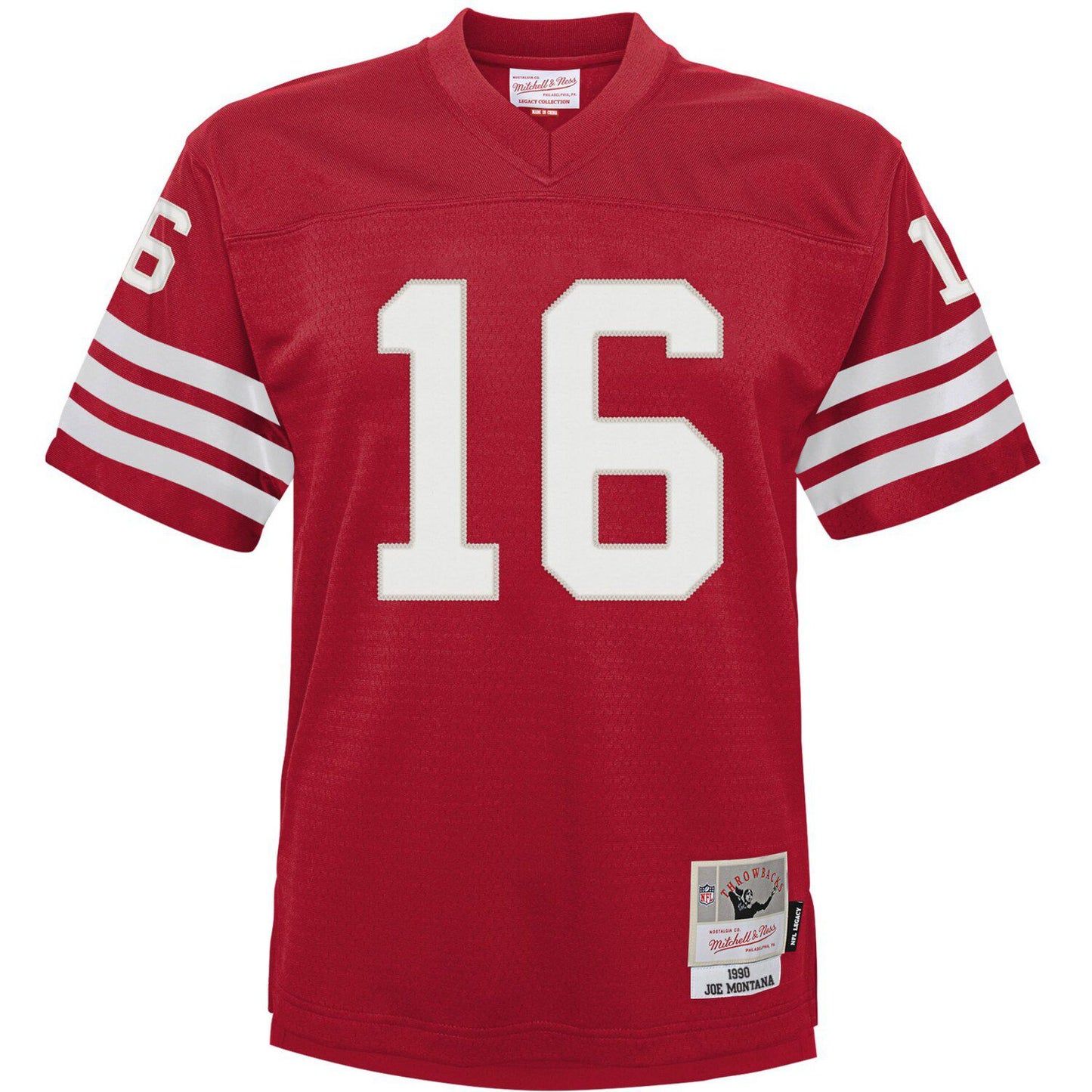 Infant Mitchell & Ness Joe Montana Scarlet San Francisco 49ers 1990 Retired Legacy Jersey